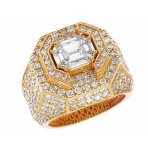 Men's Solitaire statement pinky ring
